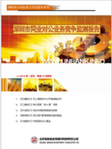 深圳市同业对公业务竞争监测报告
